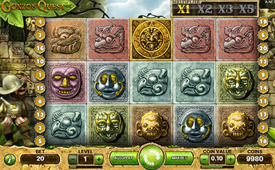 The Gonzo's Quest Slot Game at the PariPesa Kenyan Online Casino