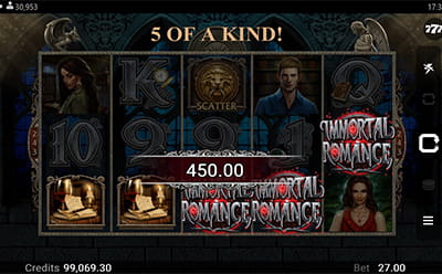 Immortal Romance Slot Bonus game