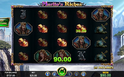 Merlin's Riches Slot Bonus game