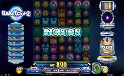 Reactoonz Slot Bonus game