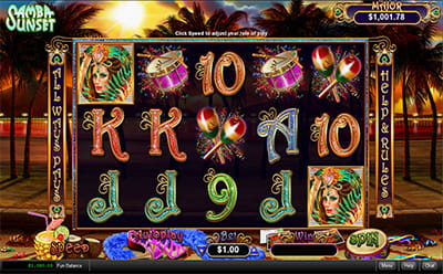 The Samba Sunset Slot Game at the Casino Midas Kenyan Online Casino